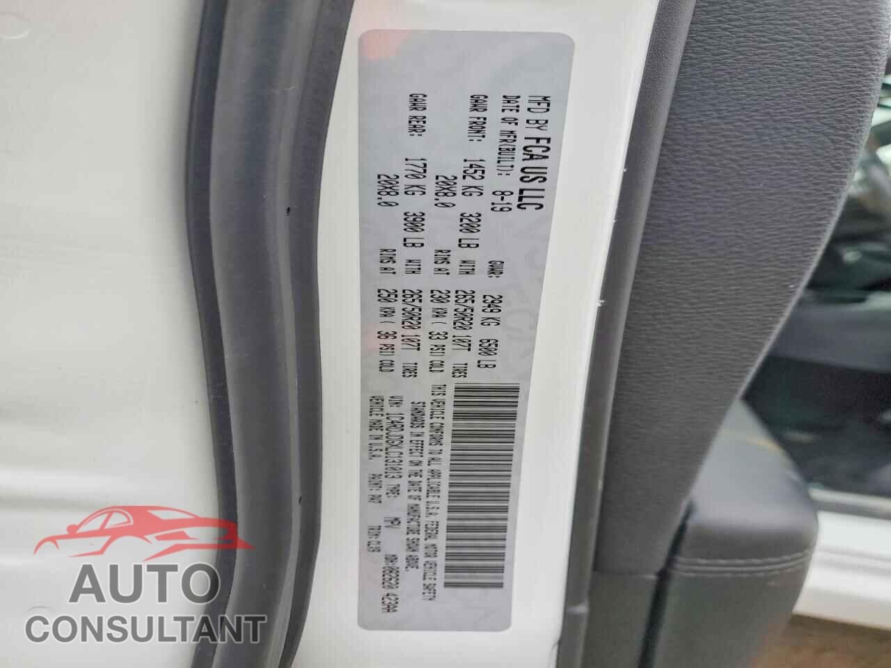 DODGE DURANGO 2020 - 1C4RDJDGXLC131013