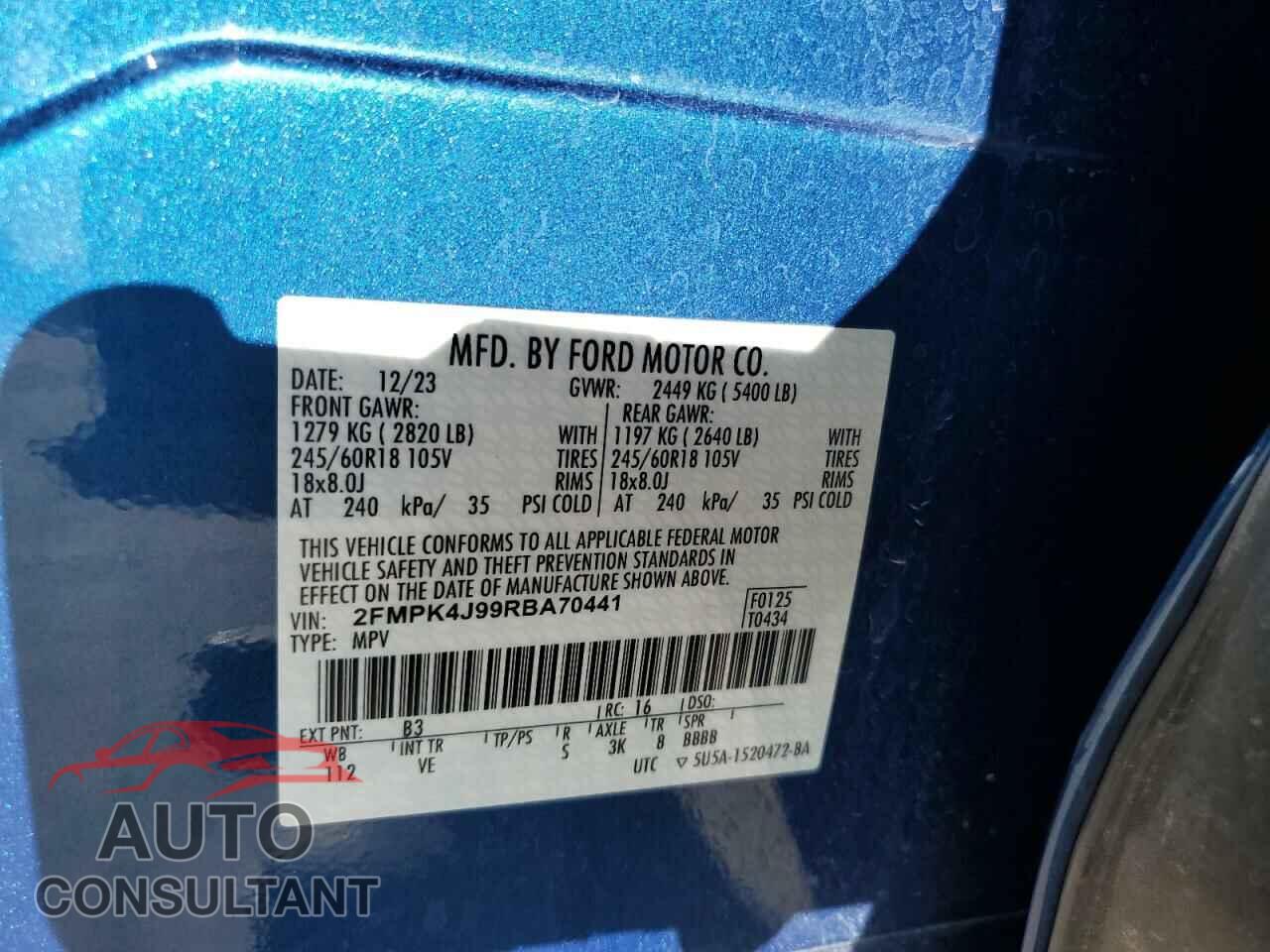 FORD EDGE 2024 - 2FMPK4J99RBA70441