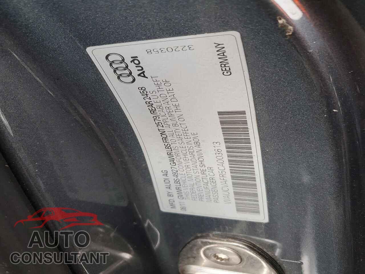 AUDI S5/RS5 2012 - WAUCVAFR5CA003613