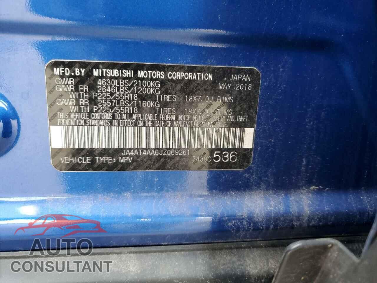 MITSUBISHI ECLIPSE 2018 - JA4AT4AA6JZ069261