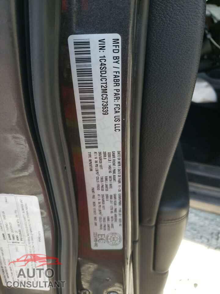 DODGE DURANGO 2021 - 1C4SDJCT2MC573639