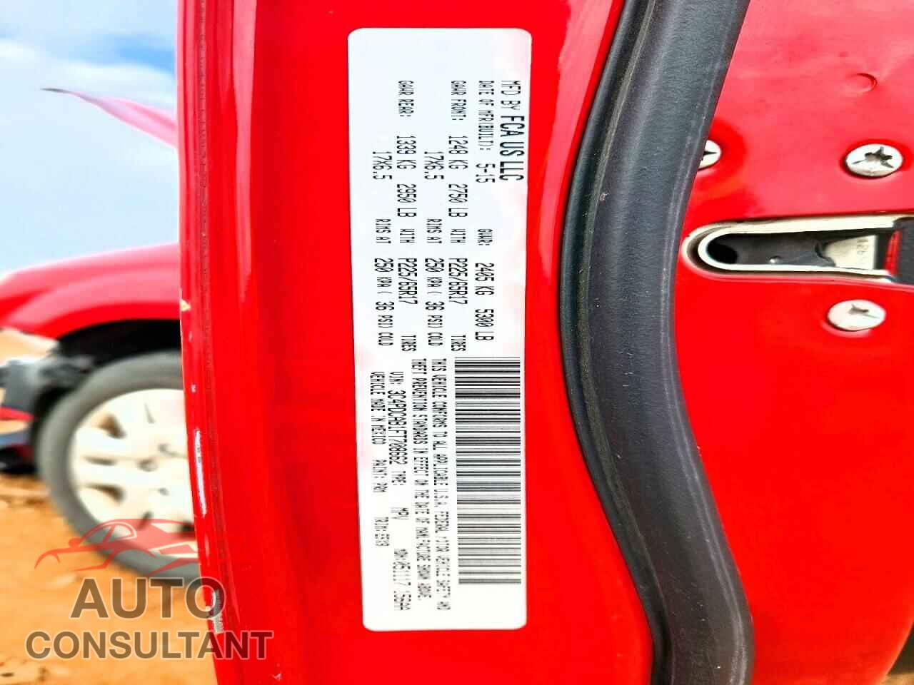 DODGE JOURNEY 2015 - 3C4PDCAB1FT708662
