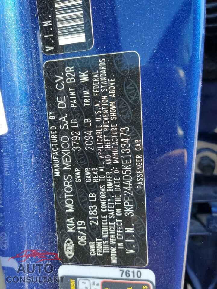 KIA FORTE 2019 - 3KPF24AD5KE133473