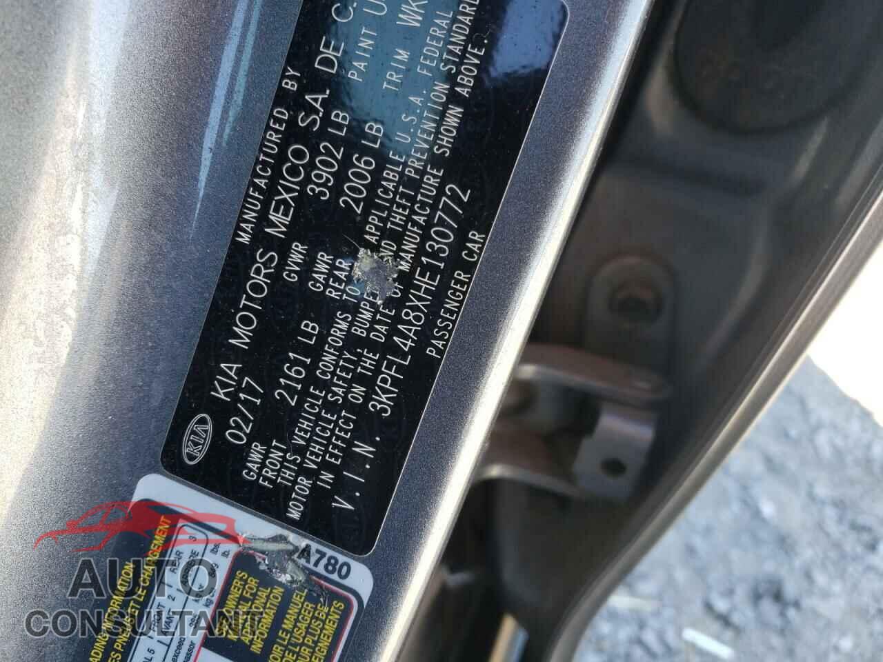 KIA FORTE 2017 - 3KPFL4A8XHE130772