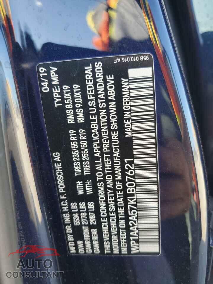 PORSCHE MACAN 2019 - WP1AA2A57KLB07621