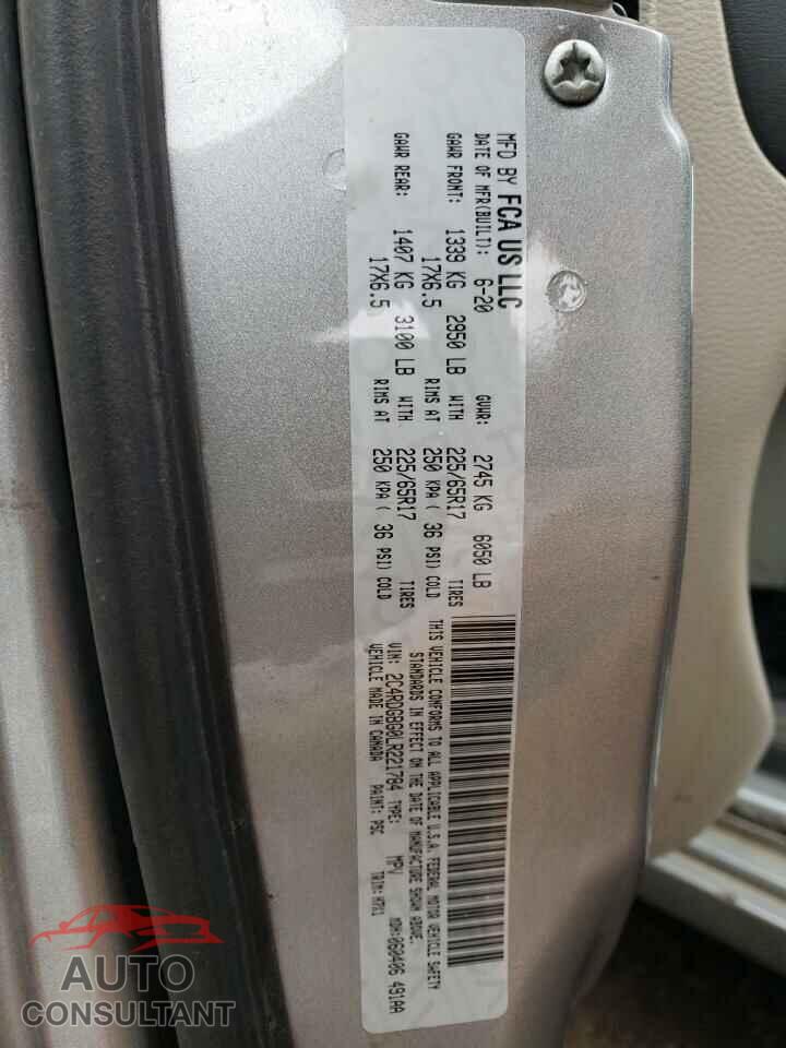 DODGE CARAVAN 2020 - 2C4RDGBG0LR221784