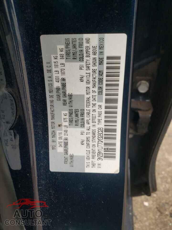 MAZDA 3 2016 - 3MZBM1U77GM328028