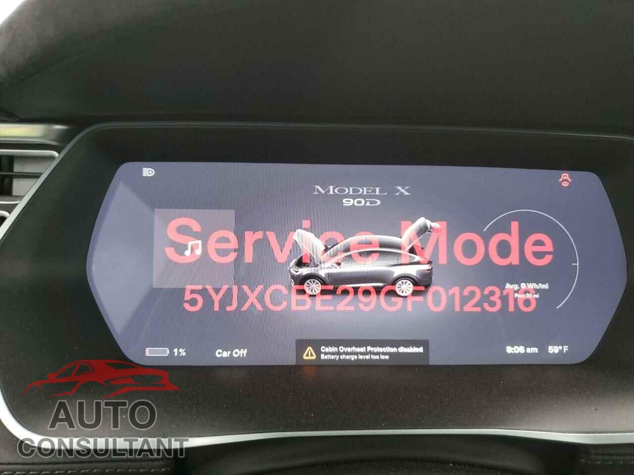 TESLA MODEL X 2016 - 5YJXCBE29GF012316