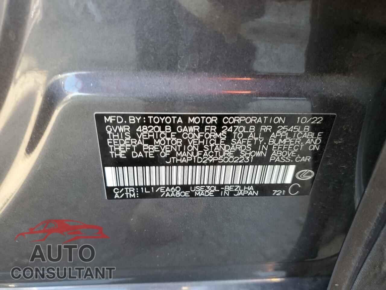 LEXUS IS 500 F S 2023 - JTHAP1D29P5002231
