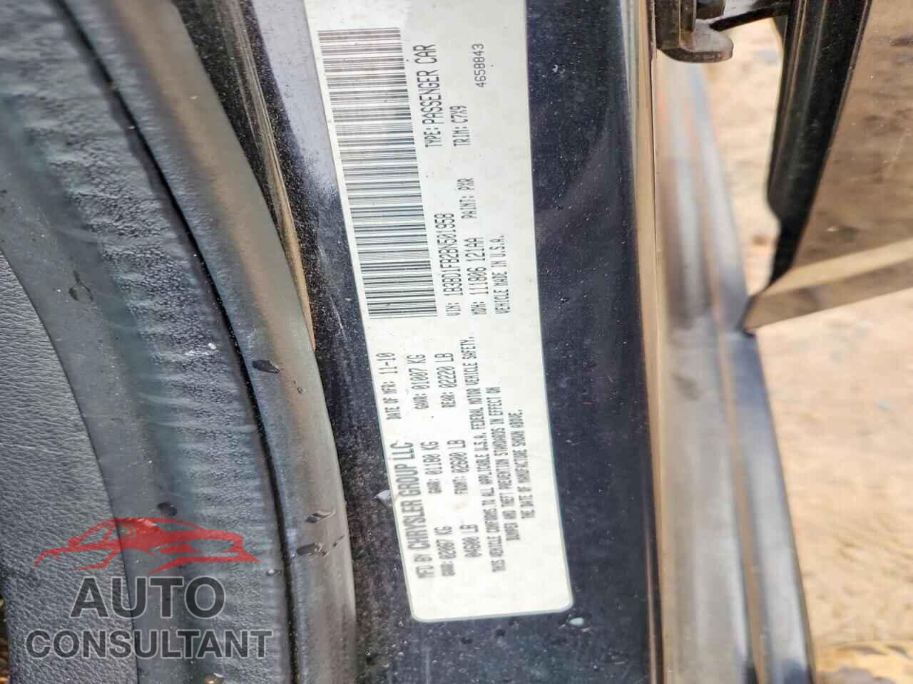 DODGE AVENGER 2011 - 1B3BD1FB2BN501958