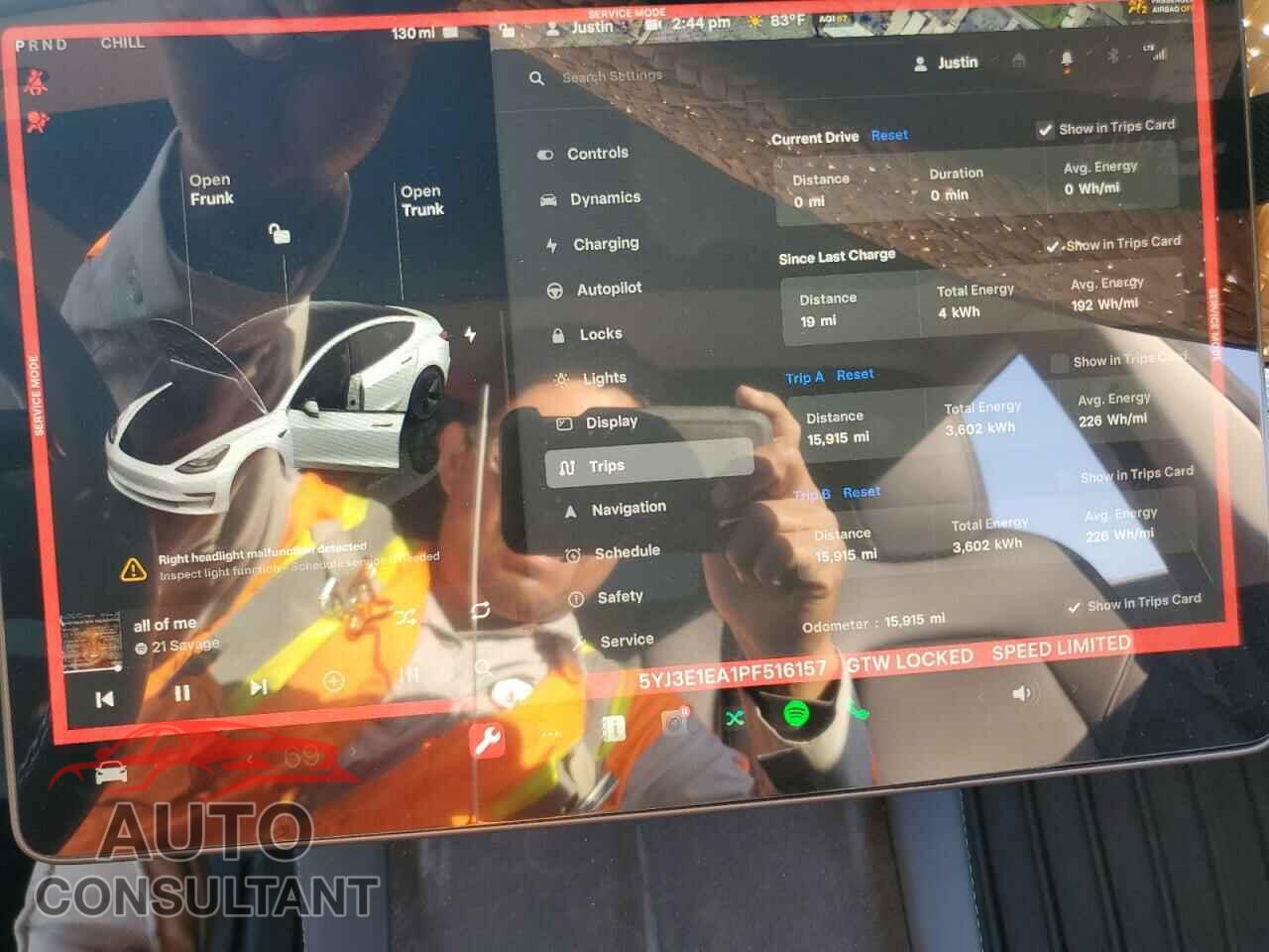 TESLA MODEL 3 2023 - 5YJ3E1EA1PF516157