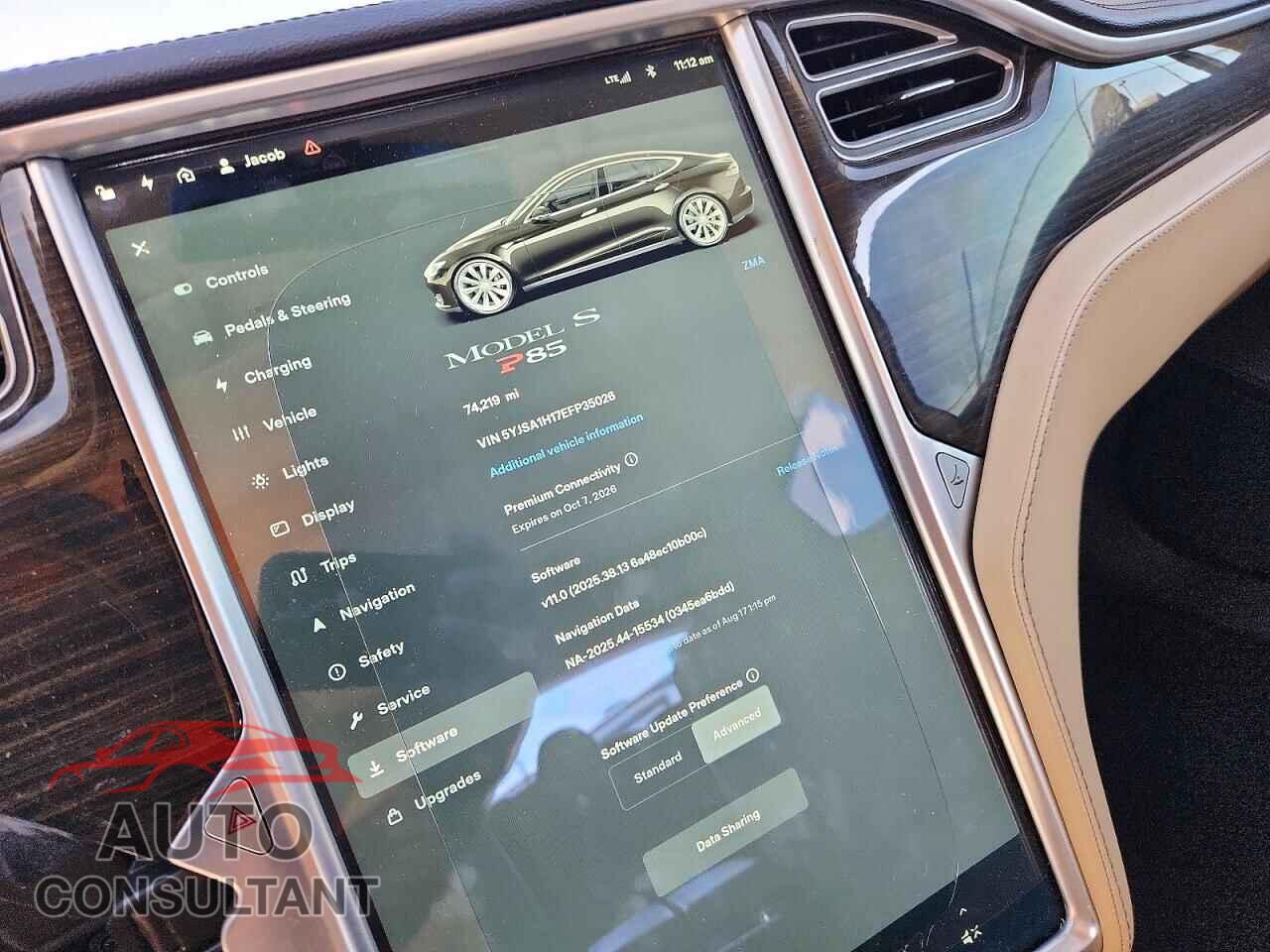 TESLA MODEL S 2014 - 5YJSA1H17EFP35026