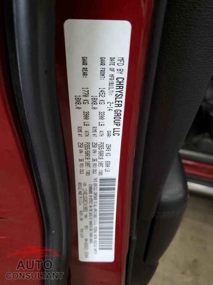 DODGE DURANGO 2014 - 1C4RDJDG9EC419852