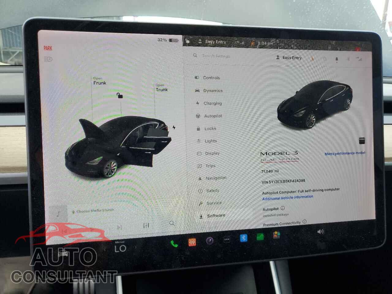 TESLA MODEL 3 2019 - 5YJ3E1EB5KF434398