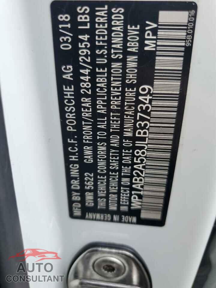 PORSCHE MACAN 2018 - WP1AB2A58JLB37349