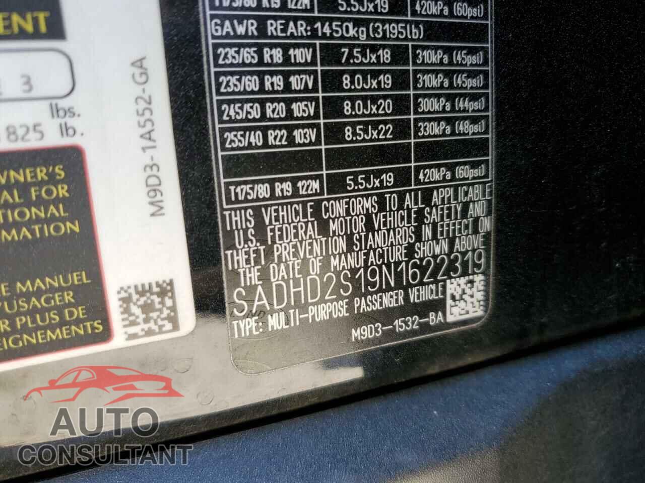 JAGUAR I-PACE 2022 - SADHD2S19N1622319