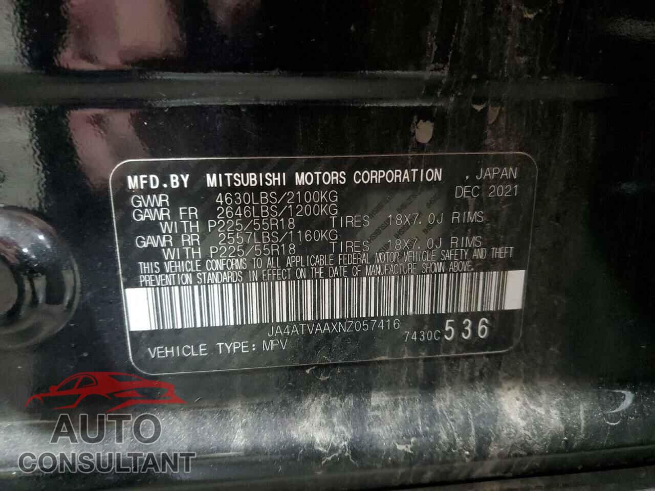 MITSUBISHI ECLIPSE 2022 - JA4ATVAAXNZ057416