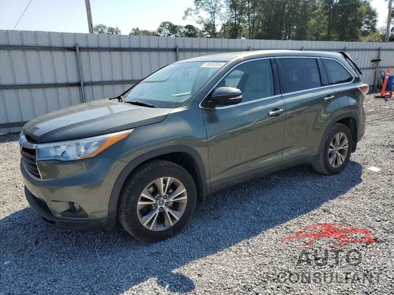 TOYOTA HIGHLANDER 2016 - 5TDBKRFHXGS294731
