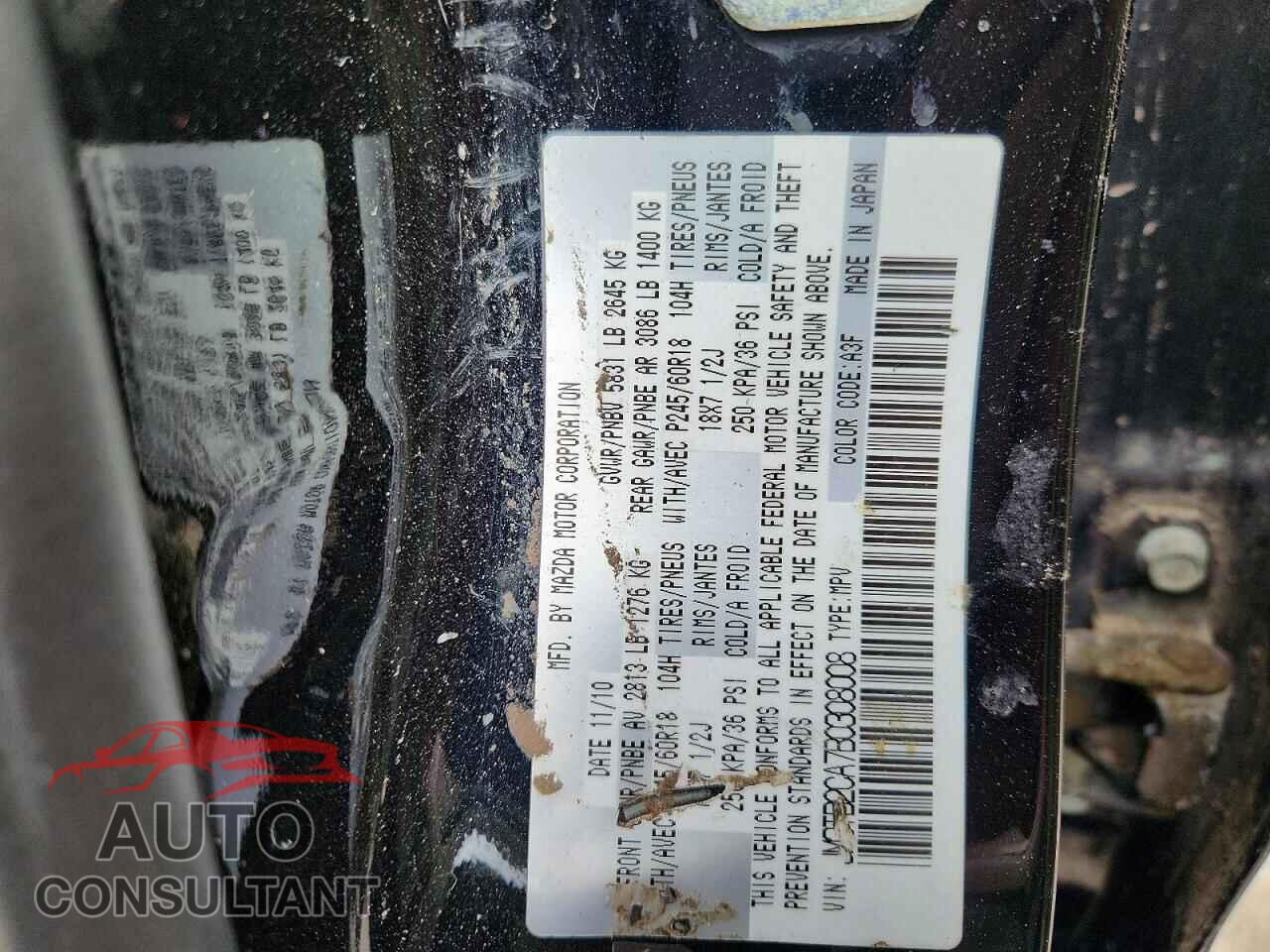 MAZDA CX-9 2011 - JM3TB2CA7B0308008