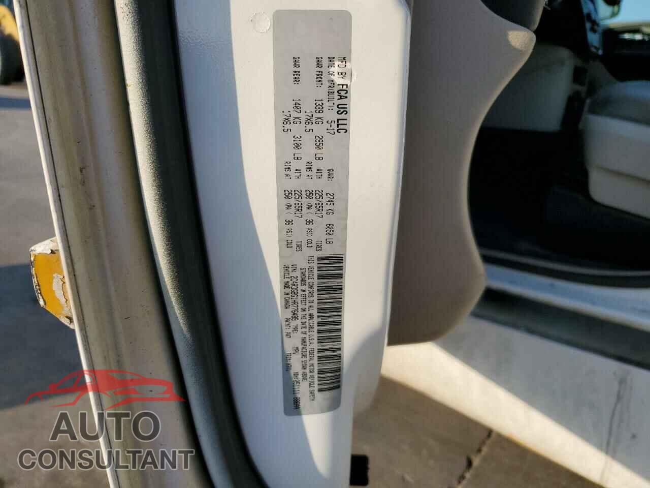 DODGE CARAVAN 2017 - 2C4RDGBG1HR776489