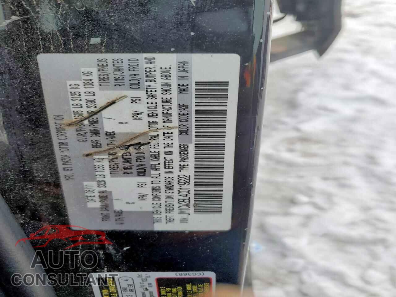 MAZDA 5 2012 - JM1CW2BL4C0119222