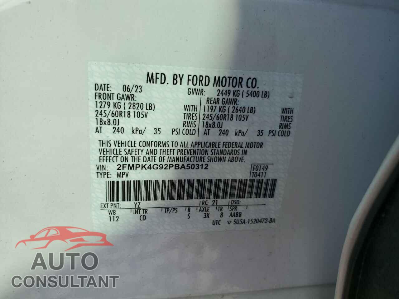 FORD EDGE 2023 - 2FMPK4G92PBA50312