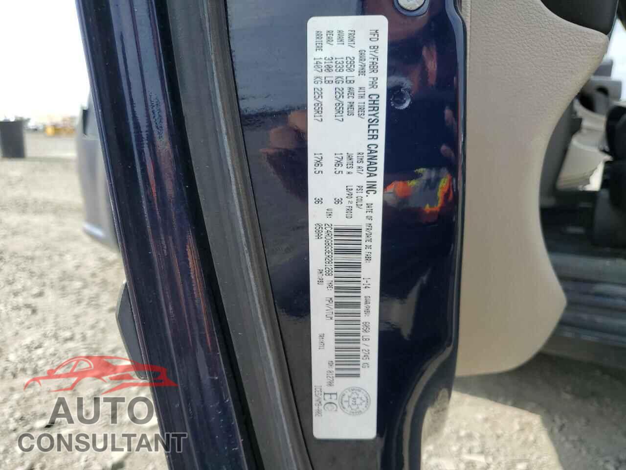 DODGE CARAVAN 2014 - 2C4RDGBG3ER281268
