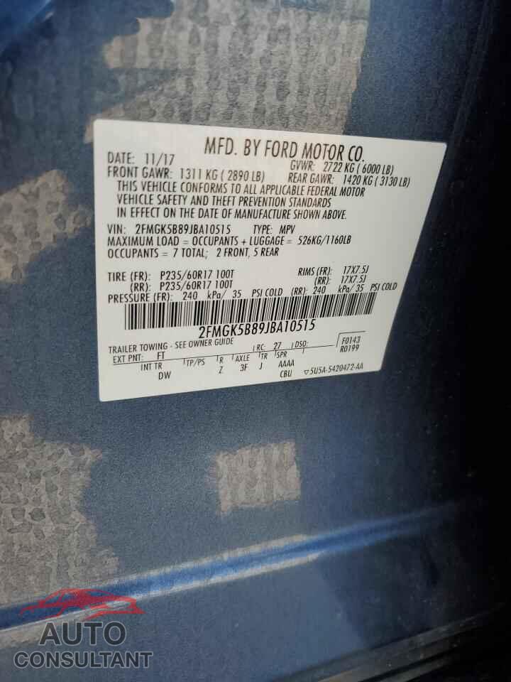 FORD FLEX 2018 - 2FMGK5B89JBA10515