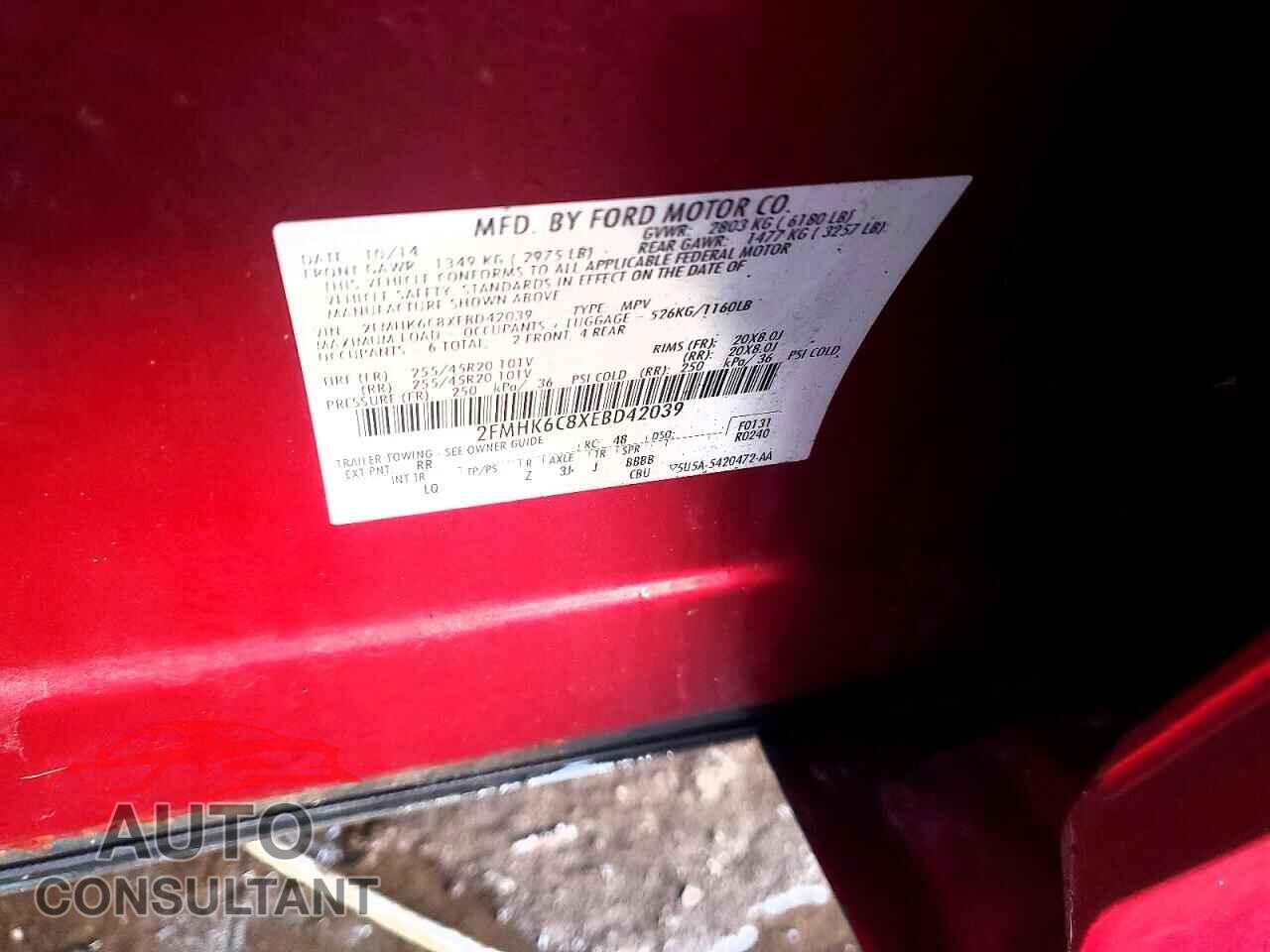 FORD FLEX 2014 - 2FMHK6C8XEBD42039
