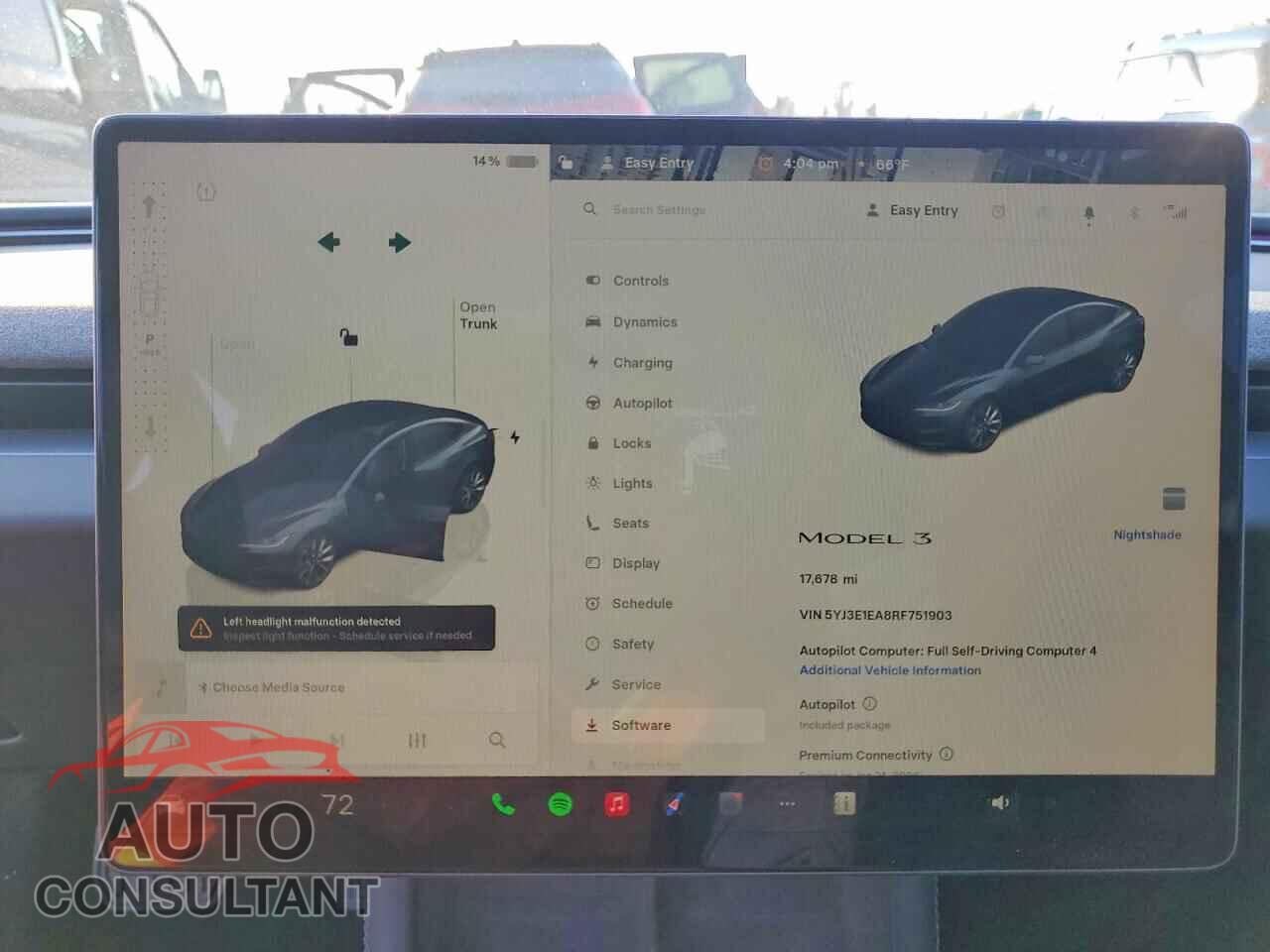 TESLA MODEL 3 2024 - 5YJ3E1EA8RF751903