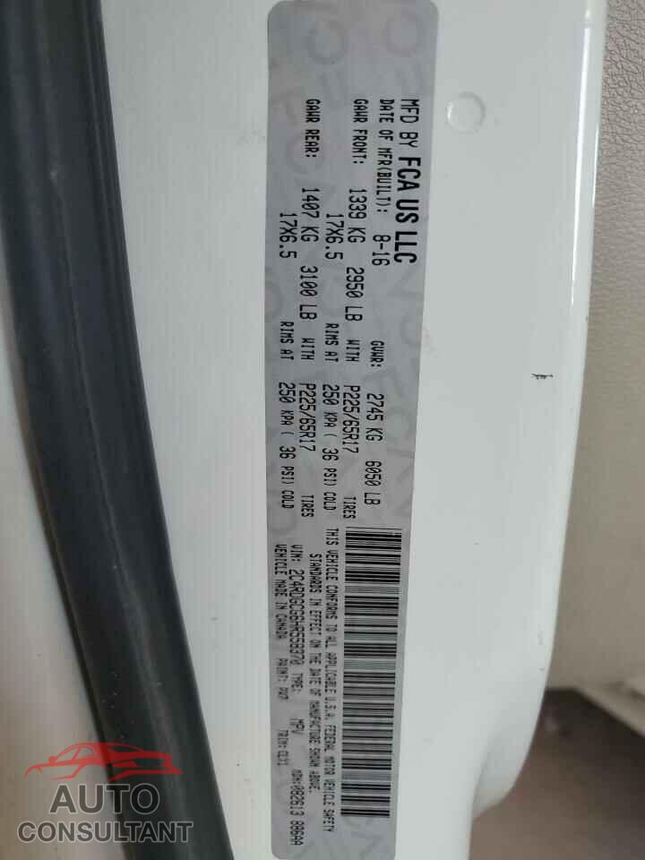 DODGE CARAVAN 2017 - 2C4RDGCG6HR558370