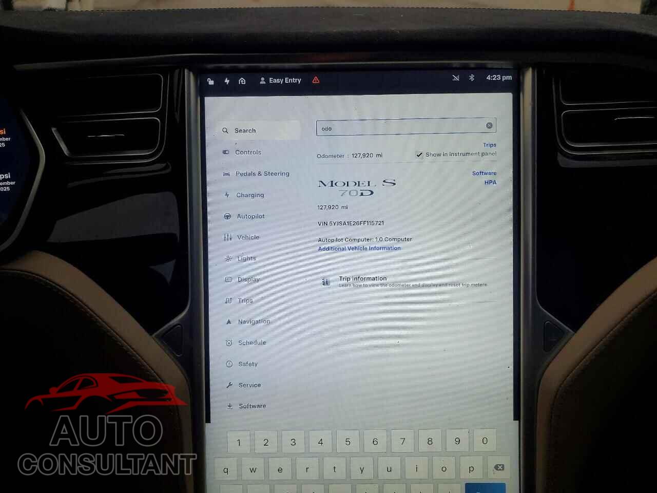 TESLA MODEL S 2015 - 5YJSA1E26FF115721