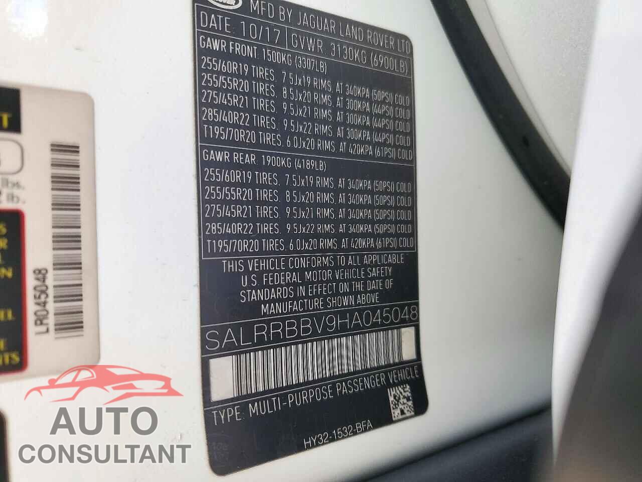LAND ROVER DISCOVERY 2017 - SALRRBBV9HA045048