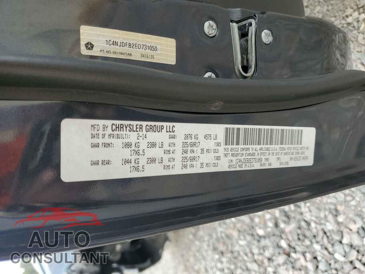 JEEP COMPASS 2014 - 1C4NJDEB2ED731050