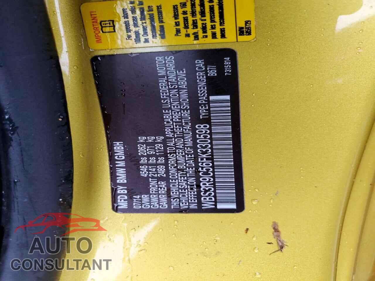 BMW M4 2015 - WBS3R9C56FK330598