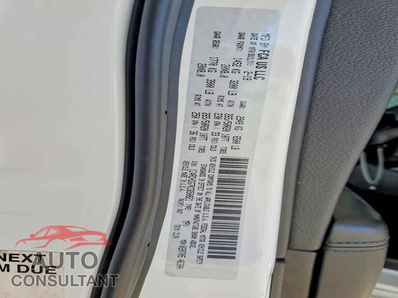 DODGE DURANGO 2019 - 1C4RDHDG7KC650821