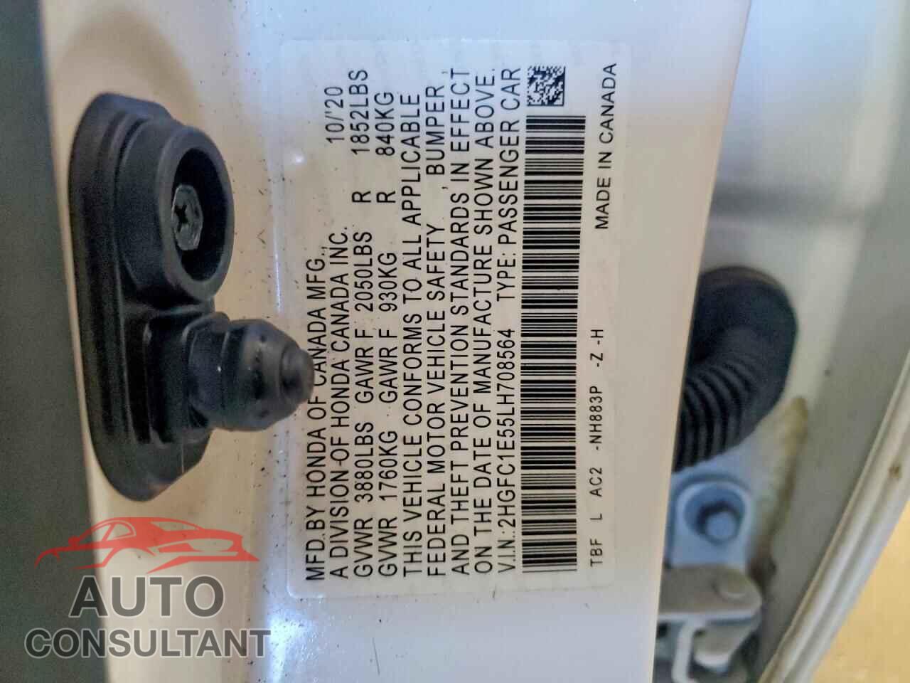 HONDA CIVIC 2020 - 2HGFC1E55LH708564