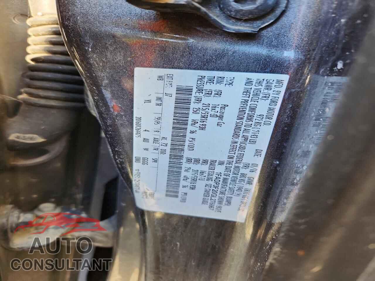 FORD FOCUS 2016 - 1FADP3F20GL276667