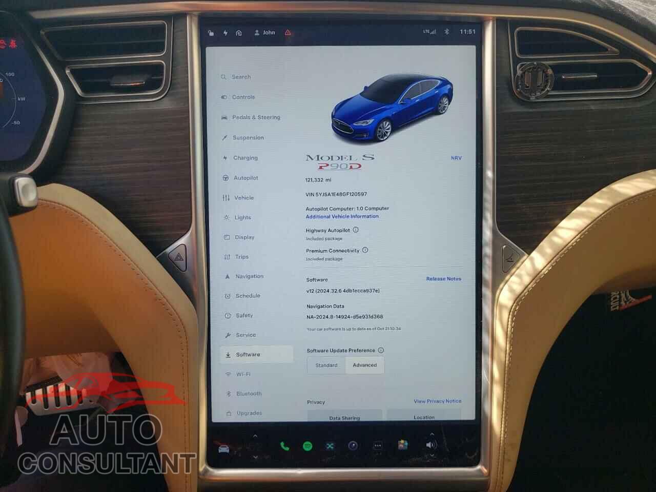 TESLA MODEL S 2016 - 5YJSA1E48GF120597