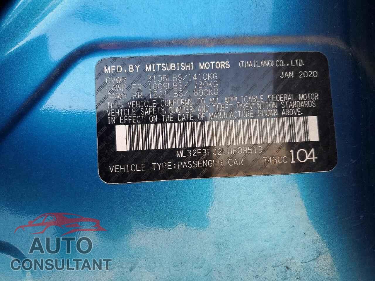 MITSUBISHI MIRAGE 2020 - ML32F3FJ2LHF09513