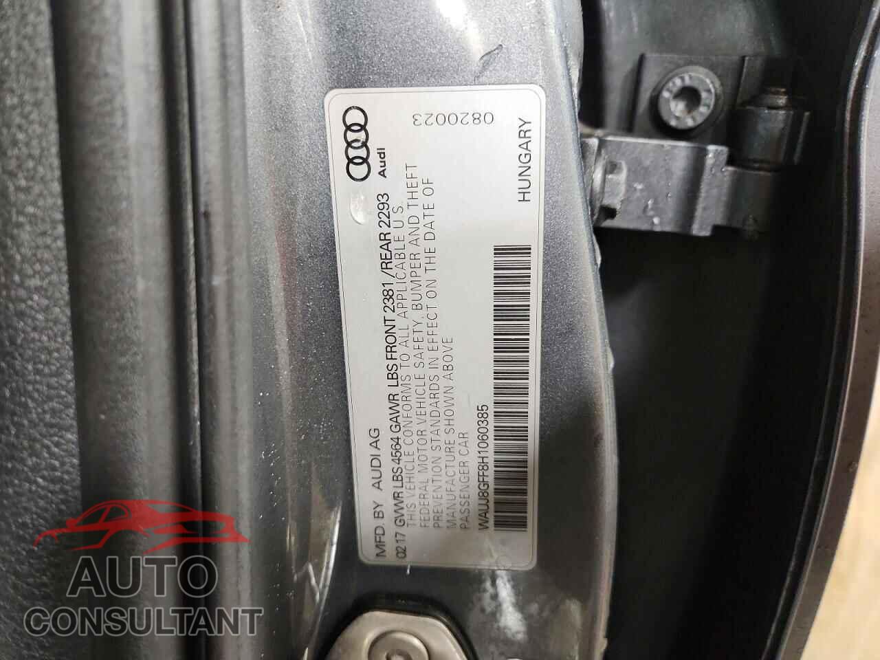 AUDI A3 2017 - WAUJ8GFF8H1060385