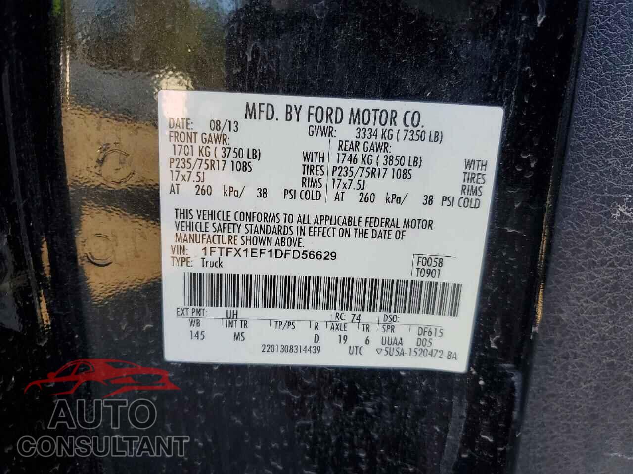 FORD F-150 2013 - 1FTFX1EF1DFD56629