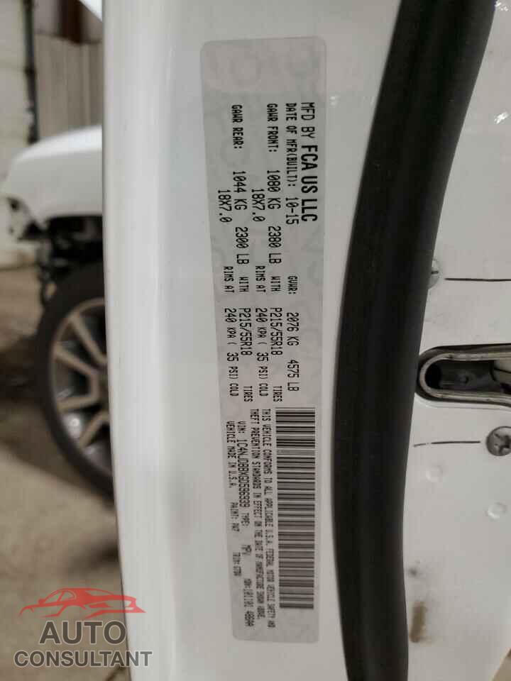 JEEP COMPASS 2016 - 1C4NJDBBXGD596939