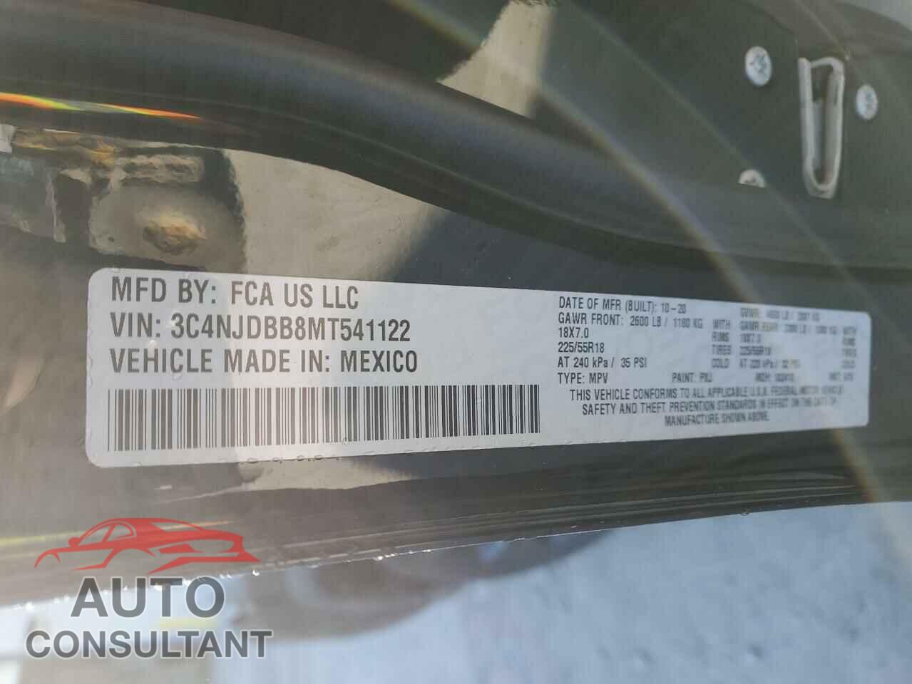 JEEP COMPASS 2021 - 3C4NJDBB8MT541122