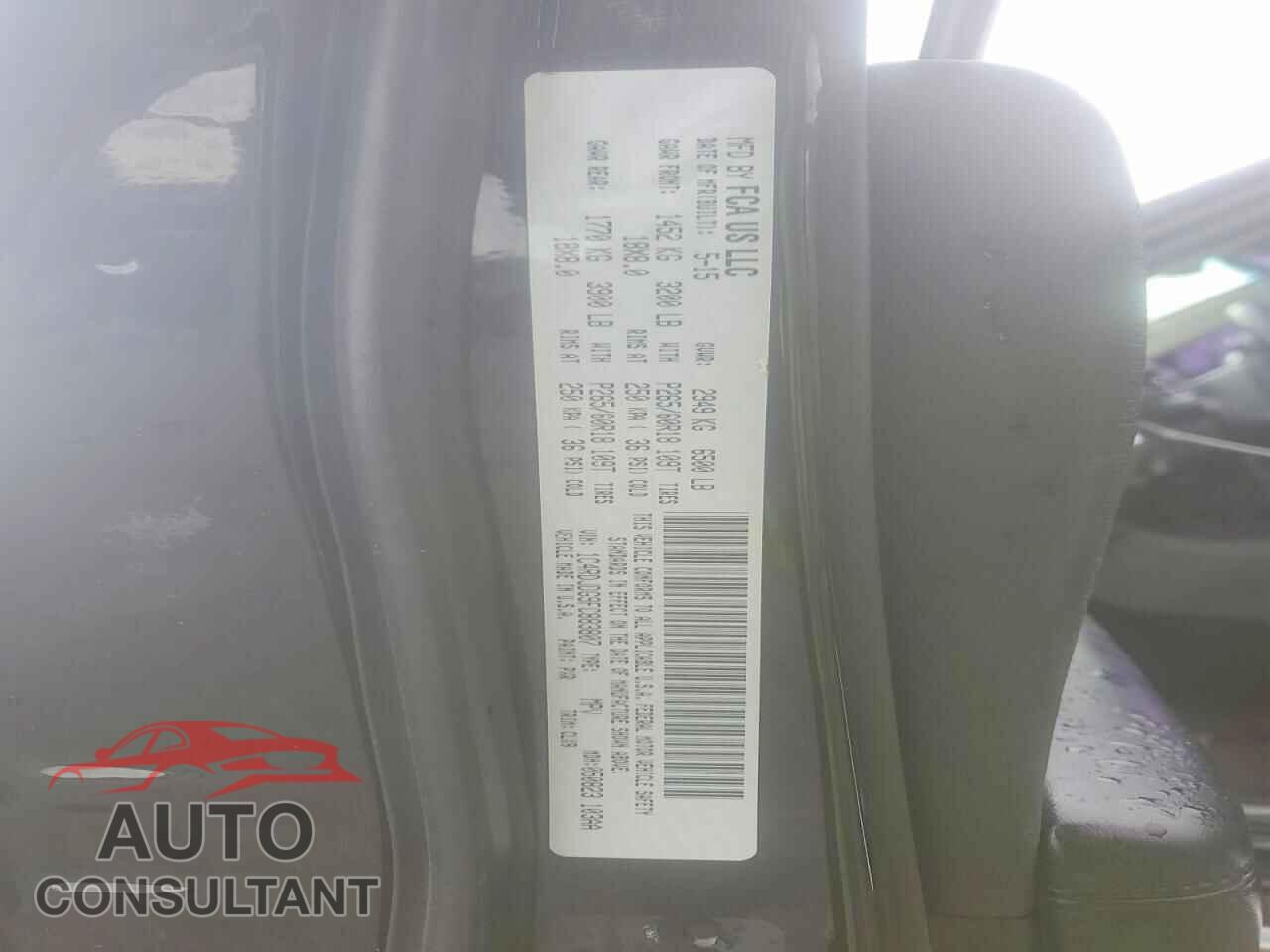 DODGE DURANGO 2015 - 1C4RDJDG9FC883807