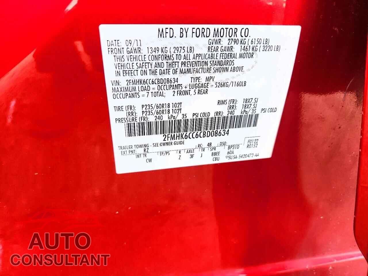 FORD FLEX 2012 - 2FMHK6CC6CBD08634