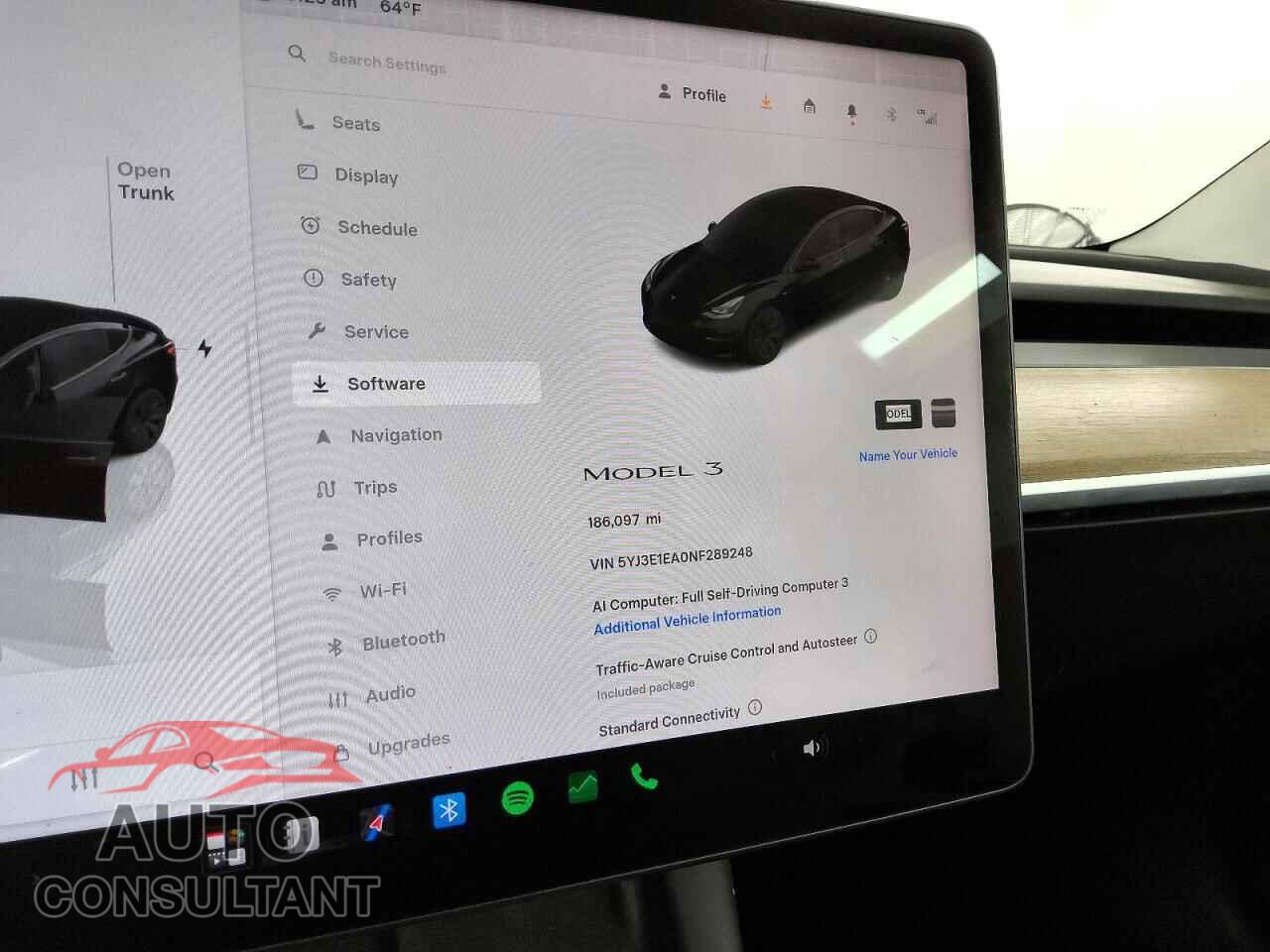 TESLA MODEL 3 2022 - 5YJ3E1EA0NF289248