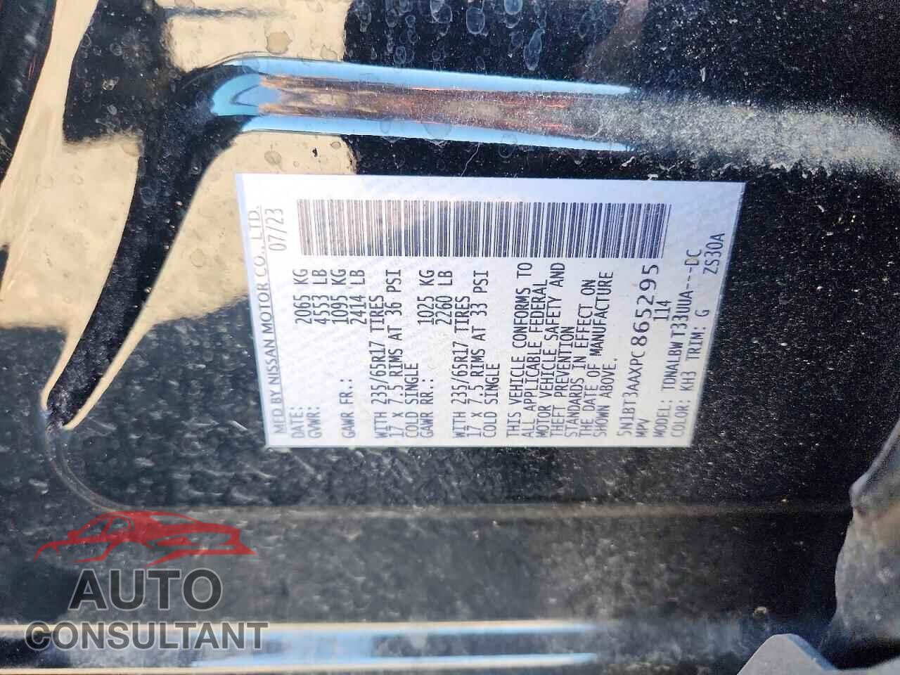NISSAN ROGUE 2023 - 5N1BT3AAXPC865295