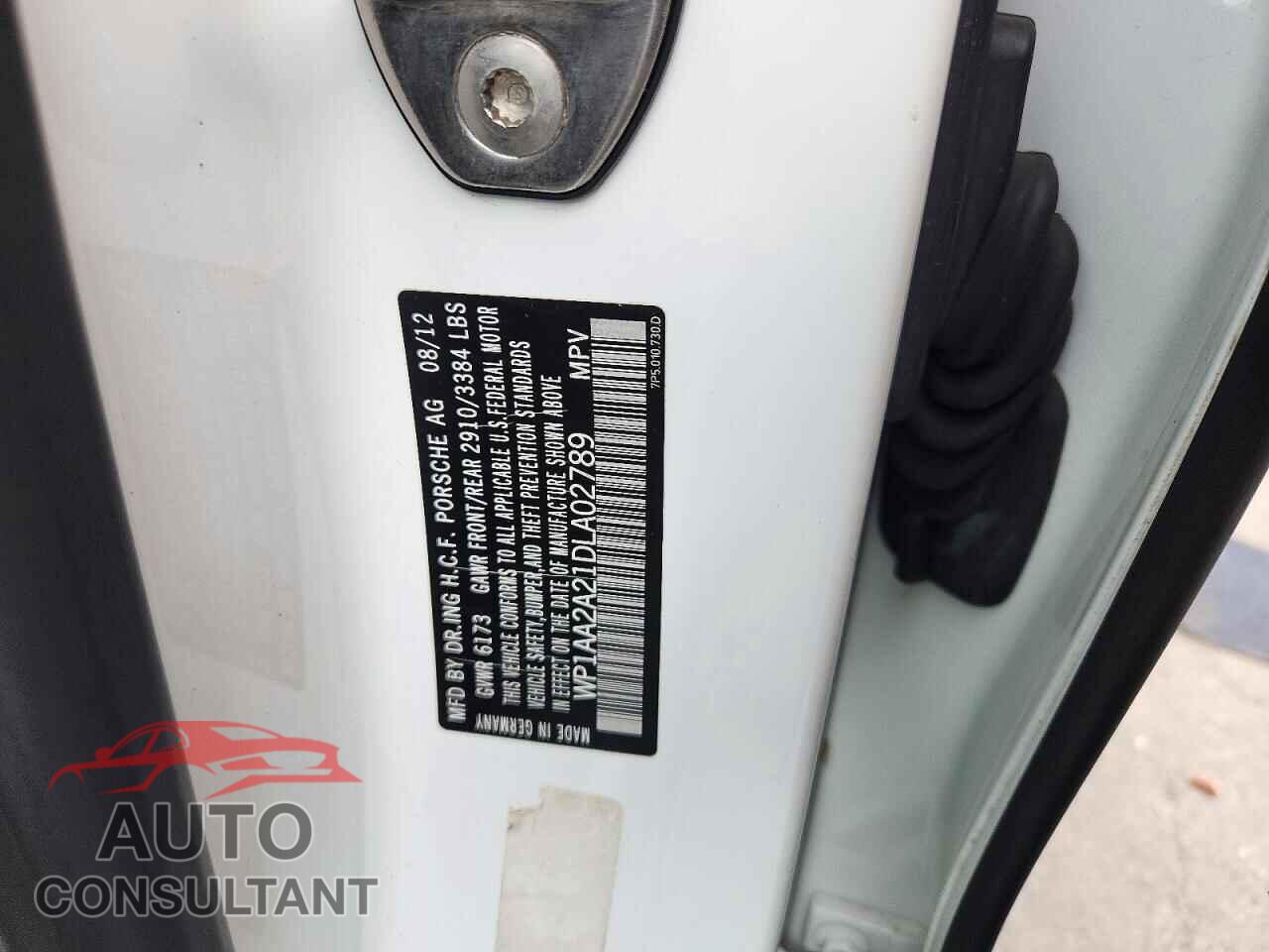 PORSCHE CAYENNE 2013 - WP1AA2A21DLA02789