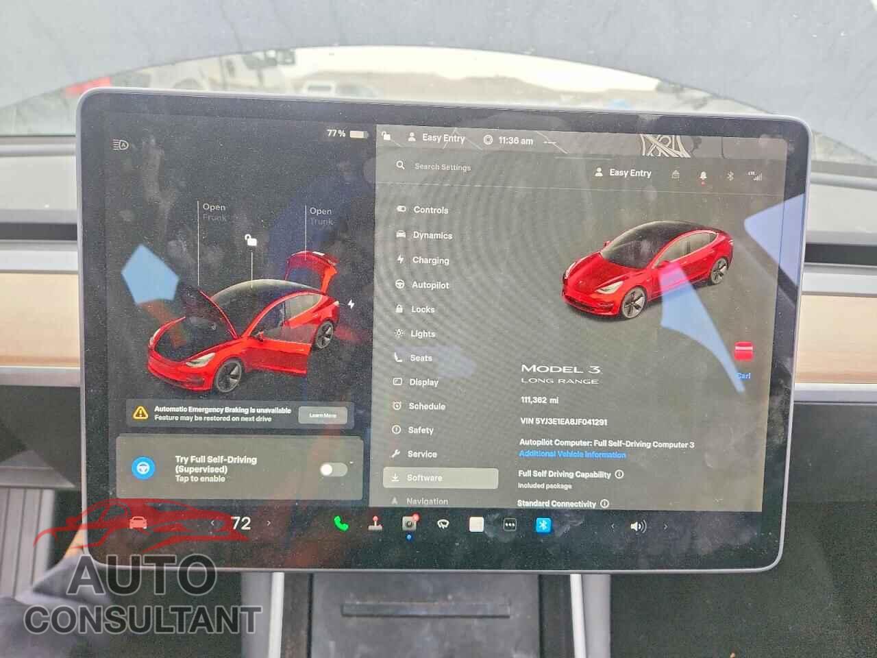 TESLA MODEL 3 2018 - 5YJ3E1EA8JF041291
